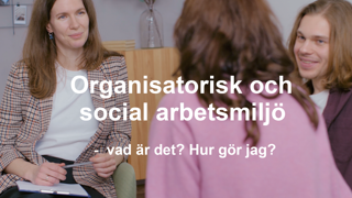 Organisatorisk och social arbetsmiljö - vad är det? Hur gör man?