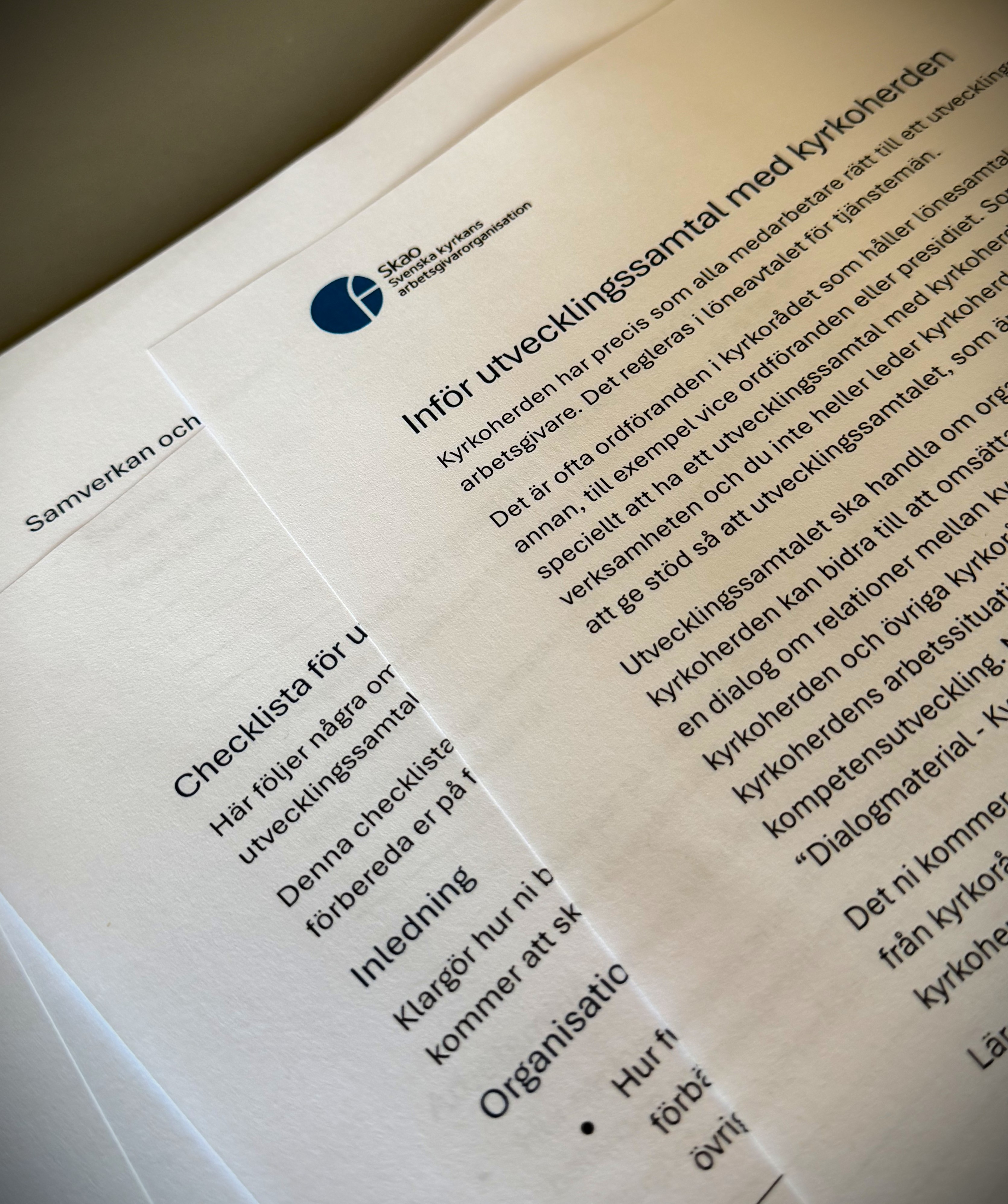 Nu finns en checklista till stöd för utvecklingssamtalet med kyrkoherden