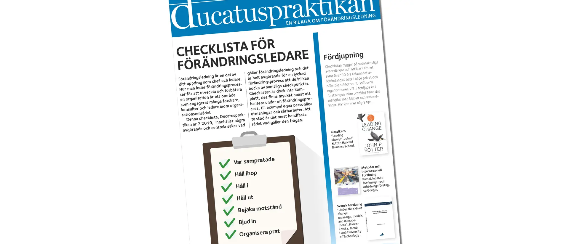 Artikelbild av Checklista för förändringsledare