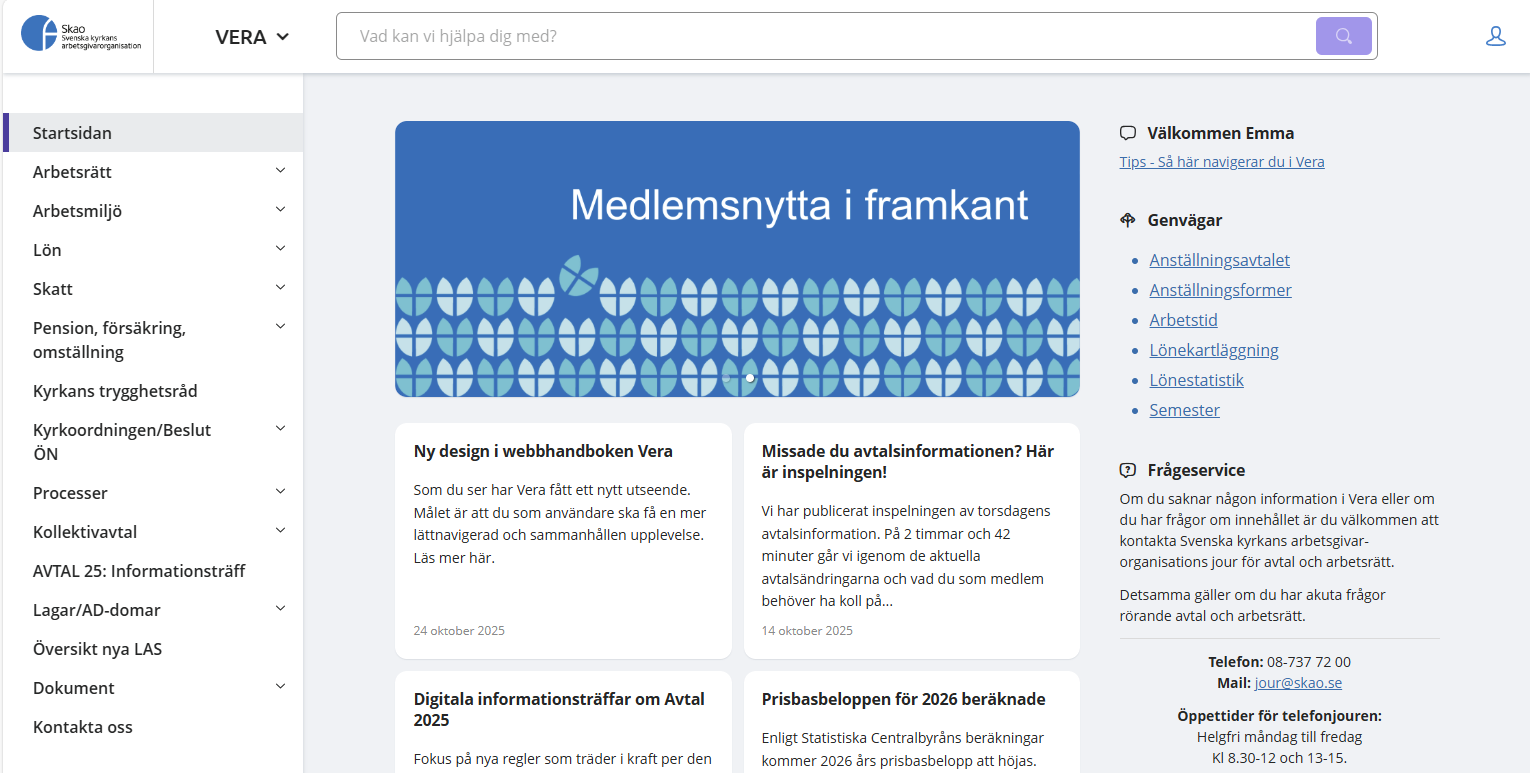 Webbhandboken Vera har fått ny design